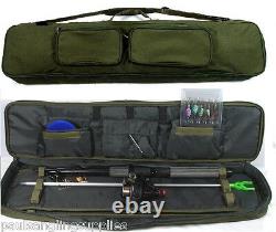 10 Ft Fishing Spinning Set Kit Rod Reel Spinners Bait Box Tackle Bag Travel Case