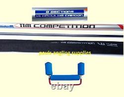 11 M Carp Fishing Pole World Class Competition Size 10 ELASTIC FITTED + Roller