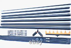 11m Starter Fishing Pole CARBON 8 Elastic Fitted Roller Roost Ready Pole Rigs