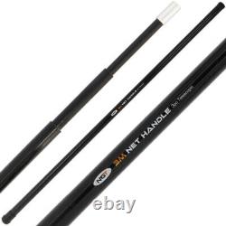 12 x 3M TELESCOPIC LANDING NET HANDLE 3 SECTIONS MATCH CARP POLE FISHING