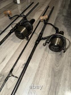 12ft Sonik VaderX carp rods + Sonik dominator 8000RS reels x2