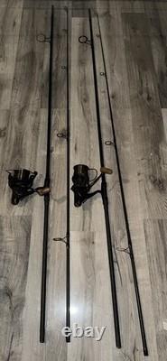 12ft Sonik VaderX carp rods + Sonik dominator 8000RS reels x2