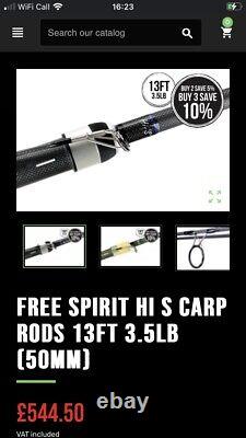 13ft free spirit hi s carp rods 3.5 TC