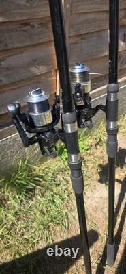 2 Carp Fishing Rod And Bait Runner Reels with bag