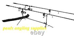 2 Piece Rods Carp Fishing Set 2 Rods 2 Reels 2 Alarms Rod Pod + More