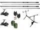 2 Shakespeare Firebird Carp Rods Reels Carp Fishing Set Up Kit Alarms Pod