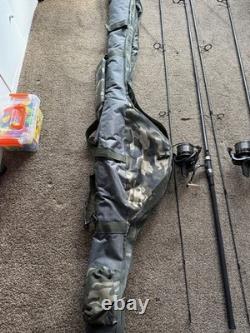 2 X E. S. P Onyx 12 Foot X 3.25 Tc Carp Rod Set Up With Luggage