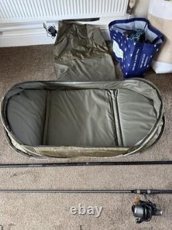 2 X E. S. P Onyx 12 Foot X 3.25 Tc Carp Rod Set Up With Luggage