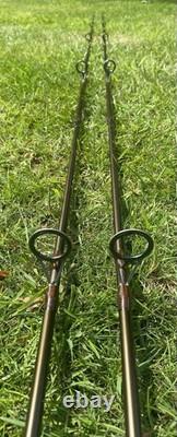 2 x Dave Lane Classic Stalker 10/10 carp fishing rods. With Rod Bag