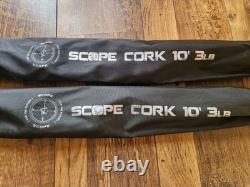 2 x Nash Scope Cork 10ft 3lb (T1748) OPS Carp retractable rod pair