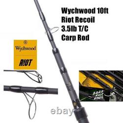 2 x Wychwood Riot Recoil Carp Stalker Rod 10ft 2pc Carbon 3.5lb t/c NEW for 2024