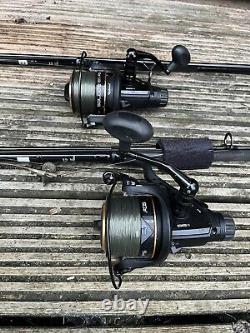 2 x carp fishing rods and reels