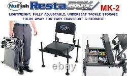 2024 Nufish Resta Box Mk-2 Seat Tackle Box System Chair Carp Pole Fishing Seat