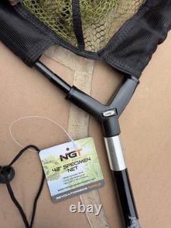 24pc Carp Fishing 2 Rod Set Up Inc Pod Alarms 42 Net Bait Rigs Pva Bags Matt