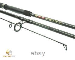 2x 12ft Carbon Carp Rod & Freespool Reel Carp Combo Set Hunter Pro Spare Spool