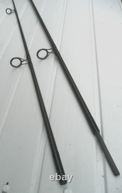 2x 12ft FOX AQUOS CARP FISHING RODS-2.5 & 2.75lb-USED/VGC/NO DECALS FREE POST