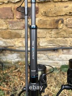 2x Sonik Xtractor Pro Carp Rods 3.25lb Test Curve With Xtractor+ 5000 Reels