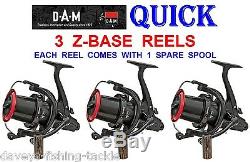 3 Dam Quick Z-base Reels Distance Casting Big Pit Carp Spod Marker Rod Fishing