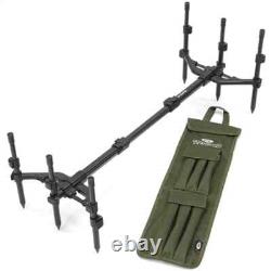 3 Rod Pod Setup Carp Fishing TRI POD Fishing Alarms Receiver & Indicators Rests