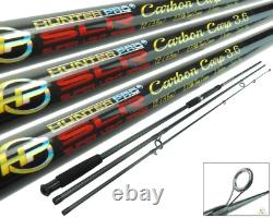 3 x 12ft Carbon Carp Rods. Hunter Pro SLR 12' 3pc 2.75lb Test Curve Rod