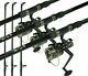 3 X Carp Fishing Rods And Reels. 12ft Fishing Rod With Reel And Line