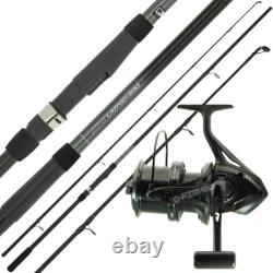 3 x NGT 10FT 2PC CATFISH CAT FISH ROD AND BIG PIT REEL SET UP FISHING TACKLE SET