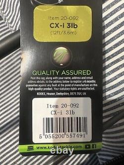 3x Kodex CX-i / 3lb / 12ft Carp rods + 3 Korda Dark Camo Rod Sleeves / FREE p&p