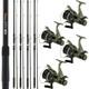 4 Commando 40 Carp Reel + 4 Ngt Carp Max 12ft 2pc Carp Coarse Fishing Rod Tackle