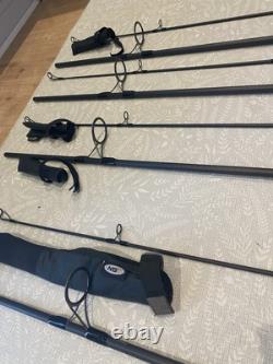 4 rod Shimano Tribal Velocity Carp Fishing Rods 3x 13ft 3lb 1x 12.6ft 5.5lb Spod