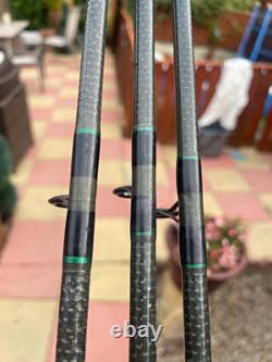 Armaldite MK II 12ft Carbon Carp Casting Rod Black/Green x3