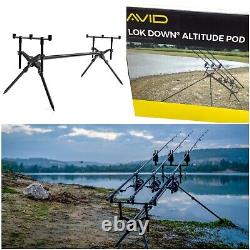 Avid Lok Down Altitude 3 Rod Pod Carp Fishing Tackle Equipment New A0480033