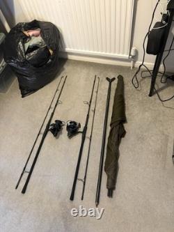 Brand new, never used Sonik Xtractor+ 2 9ft Rod Carp Rod and reels set up. 3lb