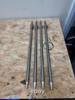 CARP FISHING TACKLE 4 x SOLAR TACKLE DOUBLE ADJUSTING BANKSTICKS, STORM POLES
