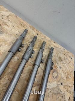 CARP FISHING TACKLE 4 x SOLAR TACKLE DOUBLE ADJUSTING BANKSTICKS, STORM POLES