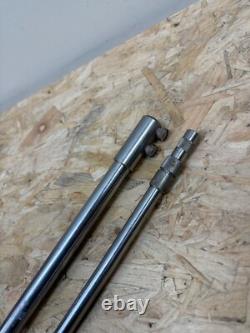 CARP FISHING TACKLE 4 x SOLAR TACKLE DOUBLE ADJUSTING BANKSTICKS, STORM POLES