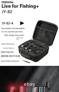 COONOR RX+Bite Alarm -3-Rod Set Including Suitcase and Receiver Carp Fishing