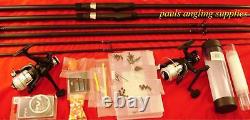 Carp Fishing 2 Rods Reels PVA & Tackle Kit / Set 5