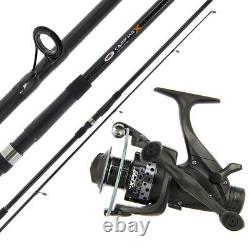 Carp Fishing Rod and Reel Set 1 x 2 x 3 12ft 2pc Rods & 10bb Reels NGT Deluxe