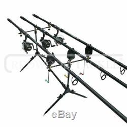 Carp Fishing Set Up 3 X 12ft Carp Rods + 3 X Carp Reels + 3 X Bite Alarms + Pod