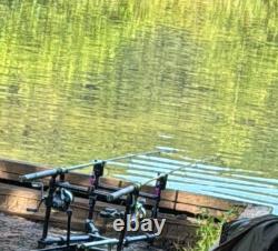 Carp Fishing Set Up Rods, Reels, Alarms, pod stand, bobbins RRP £557