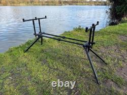 Carp fishing 3 rod pod black euro carp fishing universal aluminium lite weight