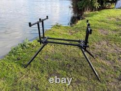 Carp fishing 3 rod pod black euro carp fishing universal aluminium lite weight