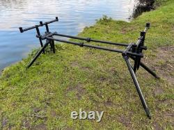 Carp fishing 3 rod pod black euro carp fishing universal aluminium lite weight