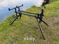 Carp fishing 3 rod pod black euro carp fishing universal aluminium lite weight