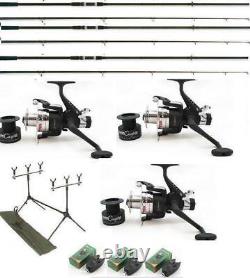 Complete Carp Kit/Set 3 12ft Rods, 3 Reels/Rod Pod 3 Bite Alarms Tackle