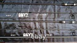 ESP Onyx 12ft 3.25lb Carp Fishing Rods X2 plus esp landing net handle