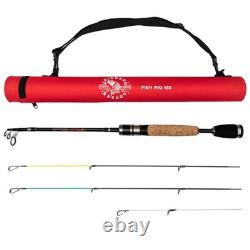 Fish Rig 180 Telescopic Rod 160/180cm Hi-Carbon Travel Rod + 2 Tips Lightweight