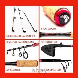 Fish Rig Max Telescopic Rod 210/240cm + 3 Tips 0-50g Spin B. CAST Unique