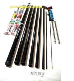 Fishing Pole Kit Set SIDE PULLER + ELASTIC FITTED TAKE APART POLE 8M