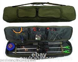 Fishing Set Kit Rod Reel Tackle Bag Floats Shot Hooks Travel Zipped case 7ft